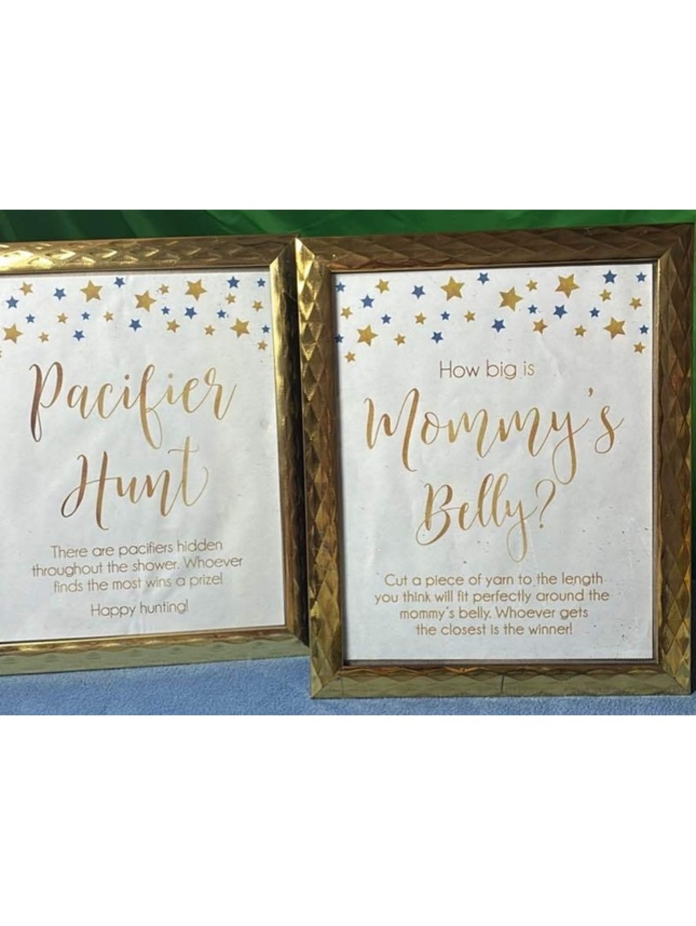 Baby Shower Framed Sign Set-6 Frames with Signs